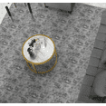 thumbnail image 4 of Round Nesting Tea Table Coffee Table Set of 2 , Modern Metal Frame for Living Room, White/Bronze Gold, 4 of 5