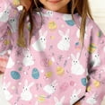 thumbnail image 6 of ITSAME Easter Sweatshirt for Girls, Loose Fit Fashion Print Round Neck Kids Casual Long Sleeve Top Multicolor 8-9T, 6 of 6