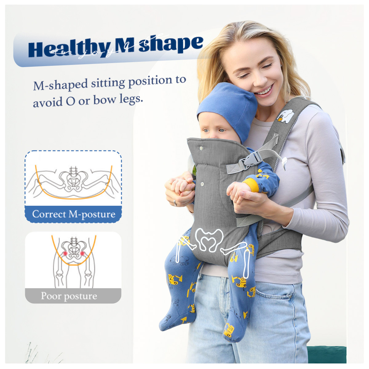 Lvelia 4-in-1 Ergonomic Baby Carrier, Dark Gray photo 4