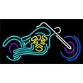 thumbnail image 1 of Bike Logo 1 LED Neon Sign 13 x 24 - inches, Clear Edge Cut Acrylic Backing, with Dimmer - Bright and Premium built indoor LED Neon Sign for automotive store, and mall., 1 of 7
