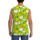 thumbnail image 4 of Fotbe Green Apple Men's Camiseta sin Mangas Estampada para Hombres, Playera Casual para Gimnasio, Entrenamiento, Playa-Medium, 4 of 7