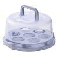 JMYHOAM Storage Gadget Cake Box Cupcake Holders with Lid 10 Inch Transparent Handles with Lid Cupcake Holders Home and Storage