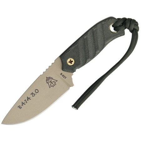 Tops BAJA03 Baja 3.0 Fixed Blade Knife & Emergency Survival Whistle + Sheath