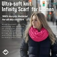 thumbnail image 2 of Funky Junque Infinity Scarf for Women - Oversized Wrap, Chunky Layer, Colorful Sweater Accessory, Winter Styles, Fall Fashion, Cozy Cold-Weather Essentials - Candy Pink, 2 of 5