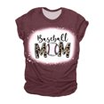 thumbnail image 1 of Mujeres Casual Béisbol Mamá Tie-dyed Impreso Manga corta Cuello redondo Pullover Blusa Camiseta Tops OAVQHLG3B Store lin121212, 1 of 5