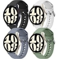 thumbnail image 1 of Yanonmyfd 4 PACK Correas de silicona suave 20mm para Galaxy Watch 6 (40/44mm) & Watch 6 Classic (43/47mm) - Deportivas para Hombres y Mujeres, 1 of 9
