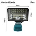 thumbnail image 2 of Outdoor Lighting 3 4 6 8inch 18V Battery Flashlight Battery Compatible Floodlight Handheld Spotlight 2800Lm 18W Output, 2 of 12