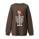 thumbnail image 5 of Sudadera con cuello redondo, hombros caídos y manga larga estampada para mujer, 5 of 6