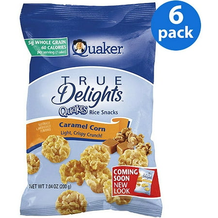 Quaker Caramel Corn Rice Snacks, 7.04 oz (Pack of 6)