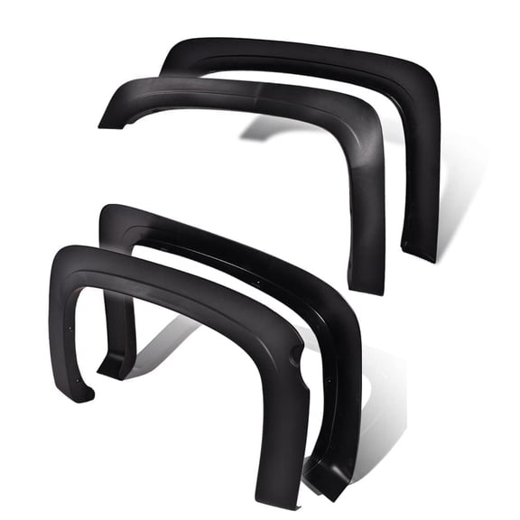 Fender Flares Factory Style Wheel Cover Protector Fit for 2007-2013 Chevy Silverado 1500 69.3"(5.8")Short Bed Black 4Pcs