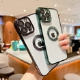 thumbnail image 4 of case for iPhone 13 Pro Max Case with Camera Lens Protector, Logo View iPhone 13 Pro Max Case for Men Women, Luxury Clear Cover for iPhone 13 Pro Max 5G 6.7 inch (Green), 4 of 6