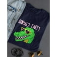 thumbnail image 3 of Crocodile Party Glasses Shaped T-Shirt Women -Image by Shutterstock, Female Medium, 3 of 4