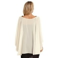 thumbnail image 4 of Miaeowve Women Soft Sheer Chiffon Bolero Shrug Wedding Capes Shawl Wrap for Bridesmaid Dress Cover Up Champagne One Size, 4 of 7