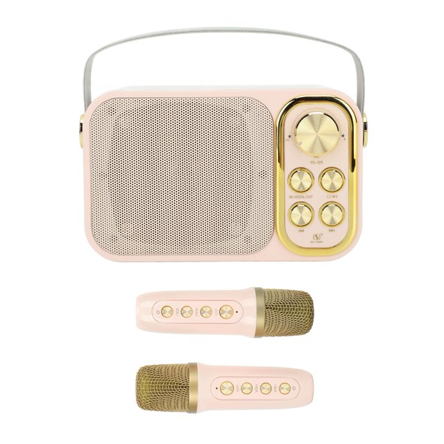Karaoke Machine With 2 Microphones, Karaoke All In One Machine Portable Singing Machine For Home Party