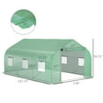 thumbnail image 4 of Gardening Walk-in Greenhouse 11.5'x10' with Galvanized Steel Frame, Mesh Door, and 6 Mesh Windows – Tunnel Hot House, 4 of 10