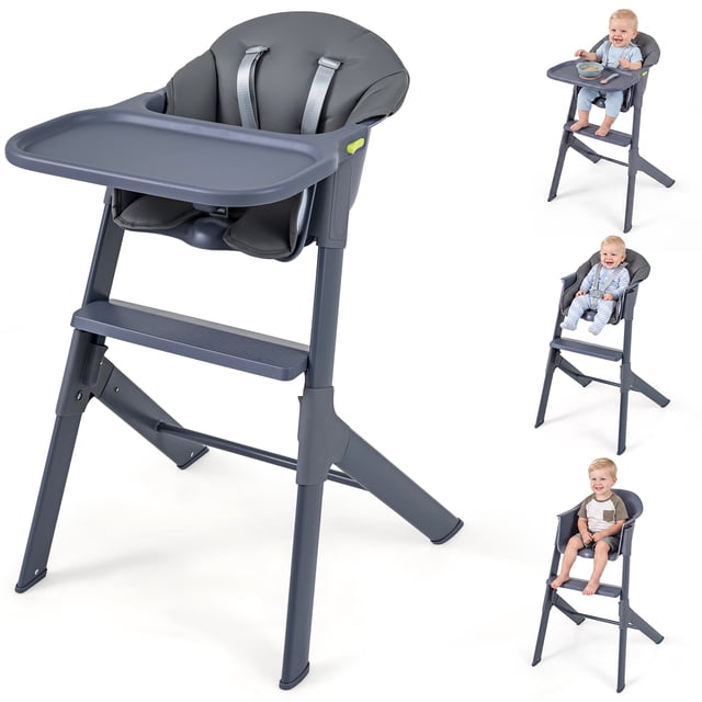 Gymax 3-in-1 Washable Baby High Chair w/Detachable & Adjustable Tray Extra Footrest
