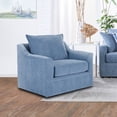 thumbnail image 6 of New Classic Furniture Sylvie Polyester Fabric Swivel Chair in Blue Slate, 6 of 6