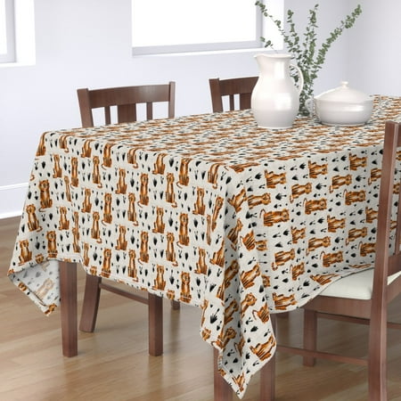 

Cotton Sateen Tablecloth 70 Square - Tiger Jungle Animal Nature Cat Zoo Safari Neutral Print Custom Table Linens by Spoonflower