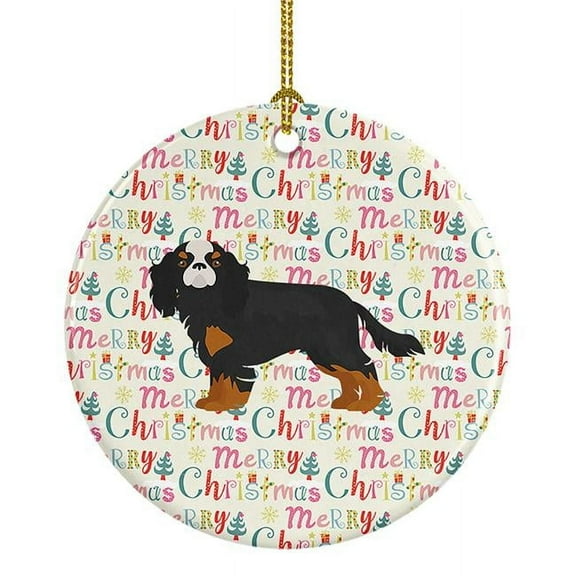 Cavalier King Charles Spaniel #2 Merry Christmas Ceramic Ornament 2.8 in x 2.8 in