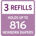 thumbnail image 5 of Parent's Choice Diaper Pail Refills, Holds up to 816 Newborn Diapers, 3 Count, 5 of 6