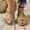 Khaki, variant on Gspmoly Slide for Women, Women'S Fashion Casual Fish Mouth Metal Buckle Rhinestone Open-Toe Sandals for Spring and Summer Beach Comfortable Slip-On Flat Sandals Size 36-43 Shower Slides