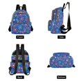 thumbnail image 4 of FORMRS Mini Backpack Purse for Women Quilted Travel Daypack Casual Shoulder Bag, Blue Abstract Floral Pattern, 4 of 7