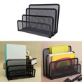 PersonalhomeD Home Storage Racks Black Mesh Letter Paper File Storage