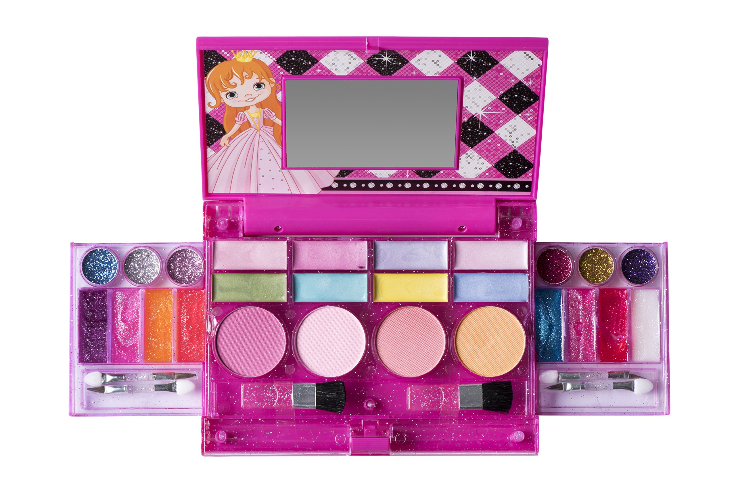PlaykizPlaykidz: My First Princess Makeup Chest, Girl's All-In-One Deluxe Cosmetic and Real Makeup Palette with Mirror (Washable) - image 2 of 5