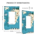 thumbnail image 3 of Daiia World Map With Animal Pattern Decorator Wall Plate Child Safe Outlet Cover, Switch and Outlet Covers,Size 1-Gang 5.0" x3.0" , Polycarbonate Thermoplastic-Style U, 3 of 6