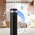thumbnail image 3 of Behome 36 inch 60°Oscillating Tower Fan with Remote Control, Quiet Standing Fan with Auto-off Timer, 5 Speeds and 4 Modes for Bedroom, Kitchen and Office, 3 of 6