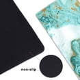 thumbnail image 5 of XXL Extended Gaming Mouse Pad - Teal Turquoise Marble Large Keyboard Mat, Non-Slip Rubber Base, Stitched Edges, Perfect for Work, Game, Office, Home, 35.1x15.7 Inch, 5 of 6