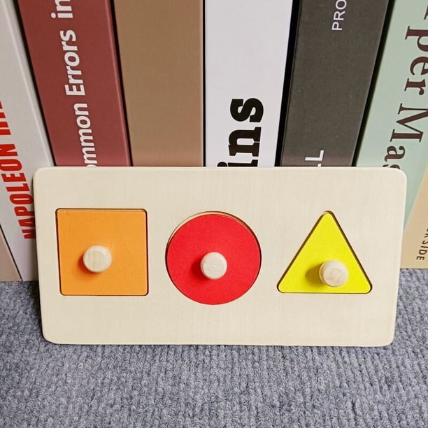Material didáctico Panel de geometría Panel de rompecabezas de inteligencia Combinación de formas redondas Educación temprana cognitiva Juguetes para niños