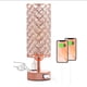 thumbnail image 1 of Lámpara de cristal Lámpara de mesa con puertos USB Luz regulable de 3 vías Lámpara de noche Luz táctil pequeña oso de fresa Hogar, 1 of 5
