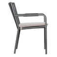 thumbnail image 4 of Seasonal Living Archipelago 18" Aluminum Dining Arm Chairs in Gray (Set of 2), 4 of 6