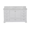 thumbnail image 6 of Harper 60" Single Bathroom Vanity with White Cabinet and Carrara Marble Top, 6 of 7