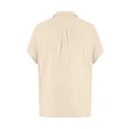 thumbnail image 5 of WTOBBY Men's Casual Short-Sleeve Shirt with Collar and Buttons Solid Color, Lightweight, Breathable, and Versatile Stylish Top for Men, Perfect for Business, Casual,Beige L, 5 of 6