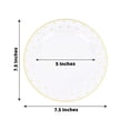 thumbnail image 3 of Efavormart 10 Pack | 7.5" Clear With Gold Dot Rim Plastic Dessert Plates, Round Salad Disposable Tableware Plates, 3 of 11