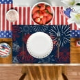 thumbnail image 3 of FNGZ Placemat Clearance Promo Patriotic Star Placemats for Dining Table 12 X 18 Inch 4th of July Memorial Day Decoration Washable Table Mats, 3 of 4
