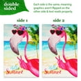 thumbnail image 6 of G128 Combo Pack: Garden Flag Stand Black 36 in x 16 in & Garden Flag Summer Decoration Peace Sign Flamingo 12"x18" Double-Sided Blockout Fabric, 6 of 10