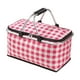 thumbnail image 2 of Ganfancp Plegable Cesta de Picnic de Gran Capacidad Al Aire Libre de Regalo de Camping Bolsa Térmica de Mano de Papel de Aluminio de Tela Espesada Bolsa de Picnic de Coches de Almacenamiento de Bolsa, 2 of 7
