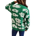 thumbnail image 4 of hirigin Women Spring Loose Sweater, Flower Pattern Long Sleeve Crew Neck Knitwear  Autumn and Winter Lightweight Pullover Sweatshirt, 4 of 6