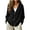 Black, variant on Women's V Neck Button Corduroy Cardigan Long Sleeve Jacket for Fitness Yoga Sports Casual Layered White M