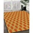 thumbnail image 2 of Ahgly Company Indoor Round Patterned Golden Brown Yellow Area Rugs, 5' Round, 2 of 6