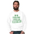 thumbnail image 4 of Funny Saint Patrick's Day Irish Boy Men's Crewneck Sweatshirt Brisco Brands L, 4 of 6