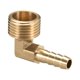 thumbnail image 1 of Adaptador de conector de manguera de latón Uxcell, codo con espiga a macho, 1 of 5