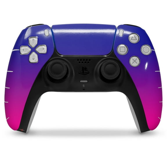 WraptorSkinz Skin Wrap compatible with the Sony PS5 DualSense Controller Smooth Fades Hot Pink Blue (CONTROLLER NOT INCLUDED)