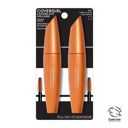 (2-Pack) COVERGIRL Lash Blast Volume Mascara, 800 Very Black, 0.44 oz