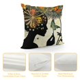 thumbnail image 4 of RUIYC  Girl Throw Pillow Covers African American Black Woman Hair Butterflies Flowers Spring Square Pillow Cases for Decorative Cushion Bed Couch Sofa, 4 of 5