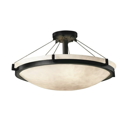 24' Round Semi Flush Bowl Justice Designs Clouds 24