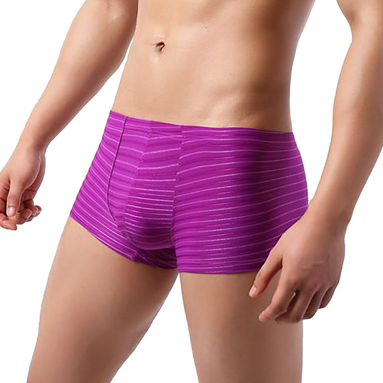 KaLI_store Men'S Underwear Mens Boxer Briefs With Pouch, Moisture Wicking Performance  Underwear For Men Purple,XXL 